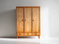 Armoire 3 portes - bois - 150x58x190 cm - chêne miel - style classique