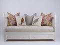 Canapé lit - Bois-Tissu - 198x90x89 cm - Blanc - Style traditionnel avec rangement intégré